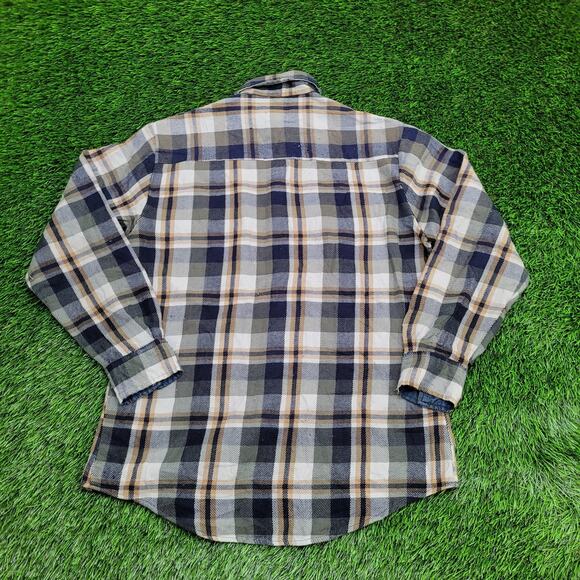 Vintage Ozark-Trail Button Shirt Medium 20x29 Shadow Plaid - Picture 2 of 16